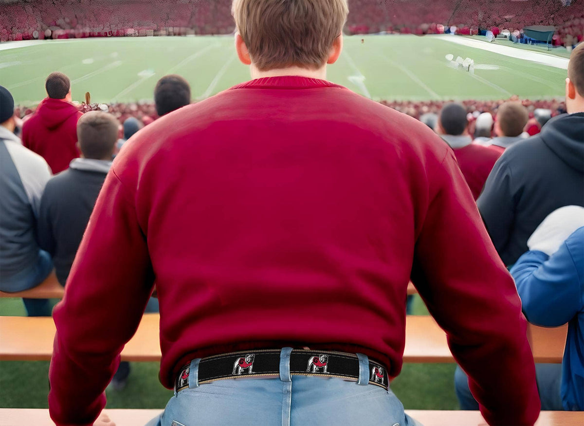 Georgia Bulldogs Men's Collegiate Woven Uga Ribbon Belt.