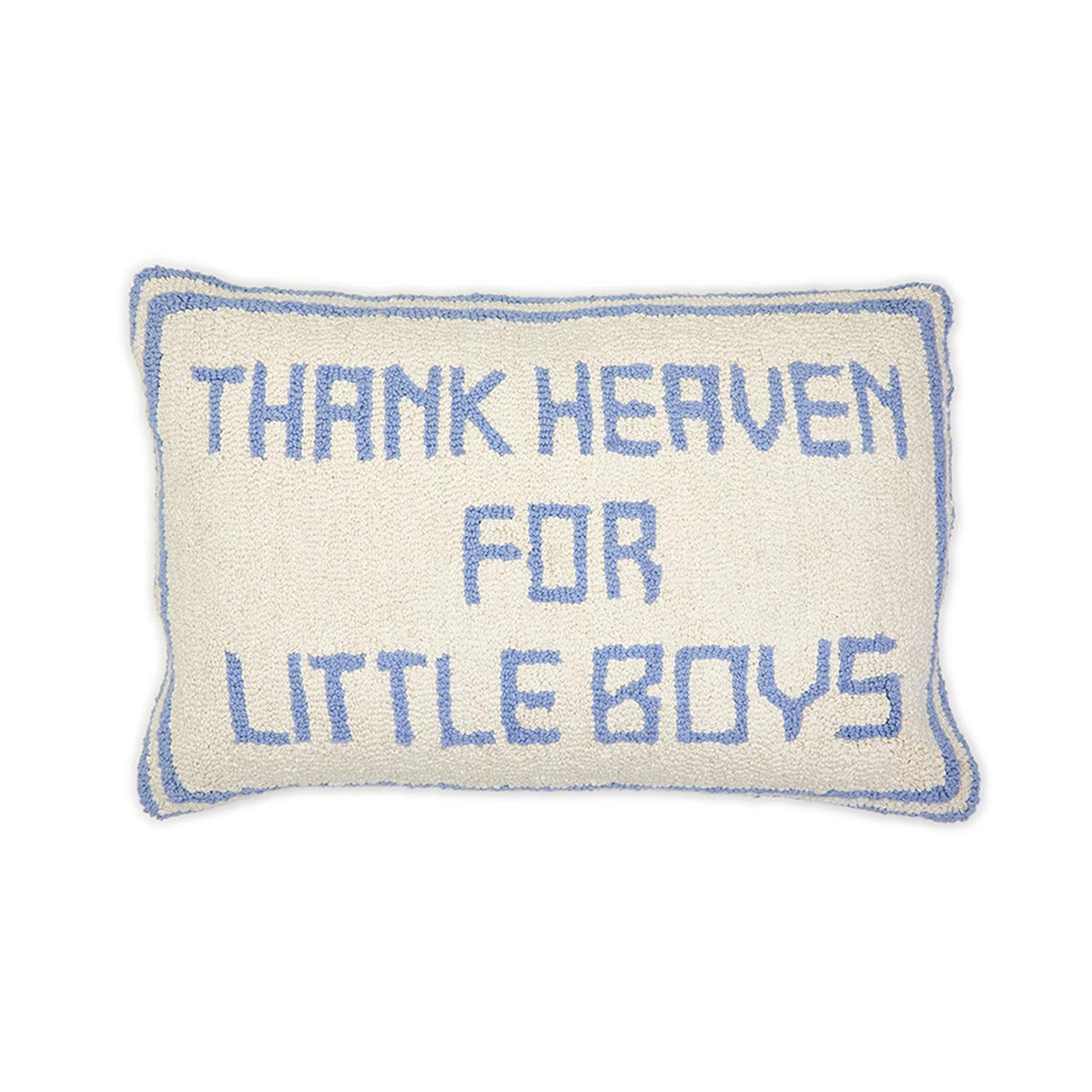 Thank Heaven for Little Boys Embroidered Pillow