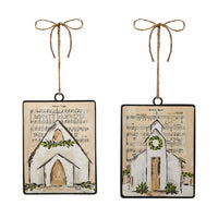 Music Sheet Church Rectangle Ornament - 6"
