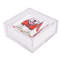 Acrylic Napkin Holder w/Napkin Weight - Collegiate Edition