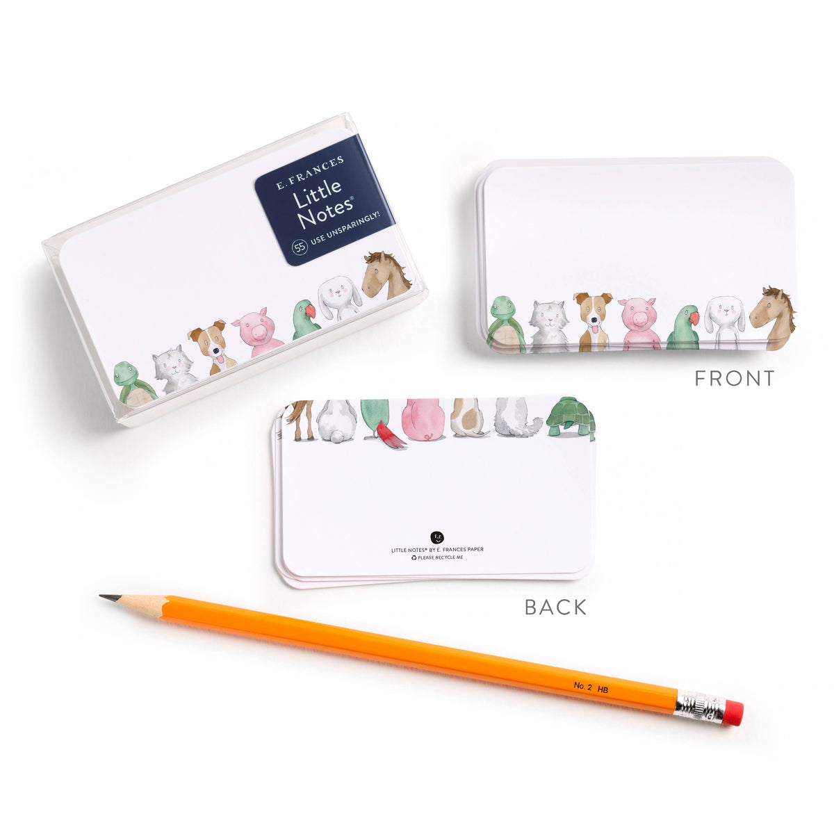 Animal Friends Little Notes® – Mini Notecard Pack, Set of 55