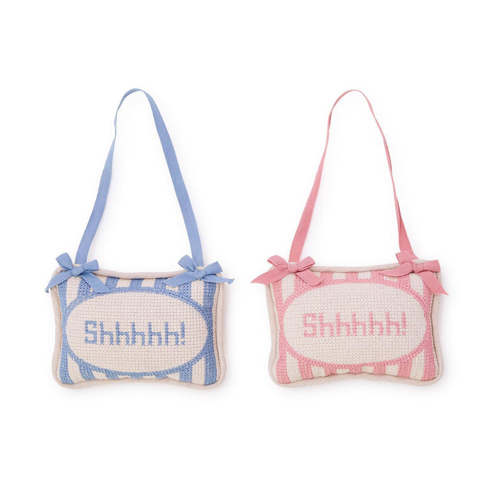 "Shhhhh!" Embroidered Door Hanger