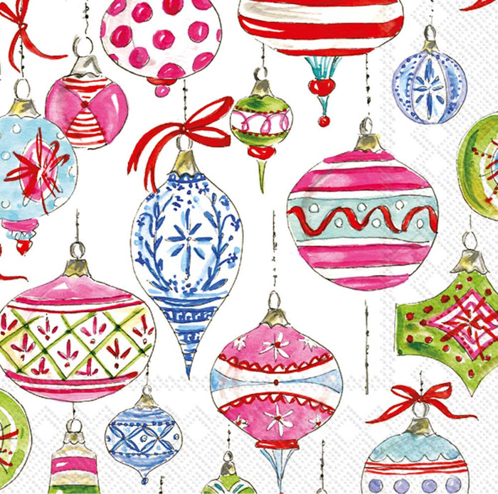 Paper Napkins - Merry Vintage Ornaments