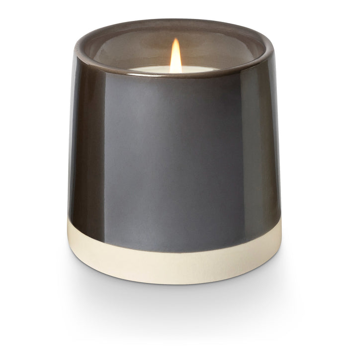 Woodfire Shine Ceramic Candle