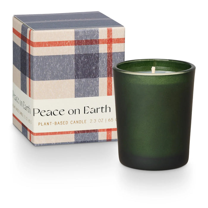 Balsam & Cedar Boxed Votive - Holiday Plaids
