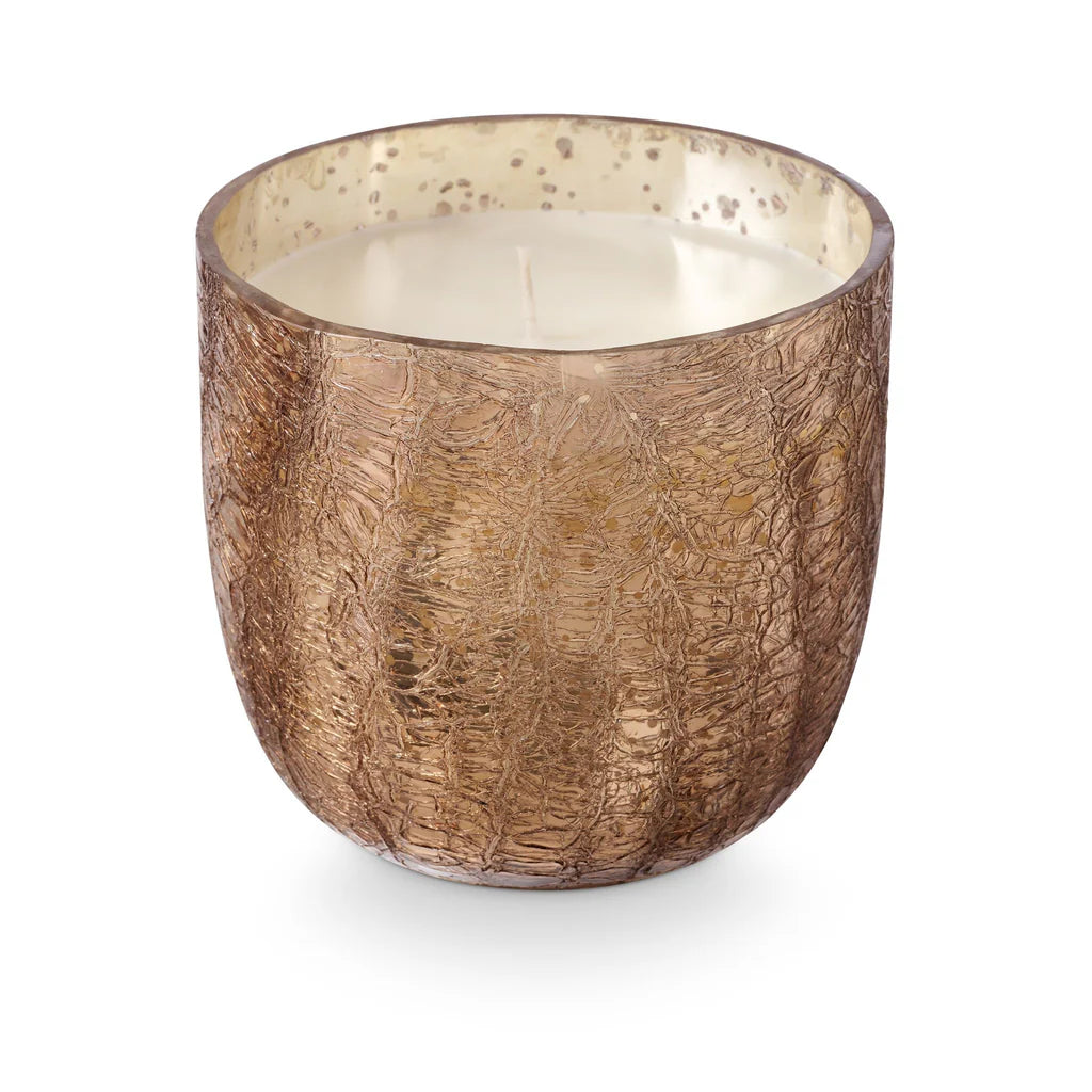 Woodfire Large Boxed Crackle Glass Candle