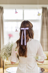 Grace & Grandeur Micro Alice Satin Bow Barrette