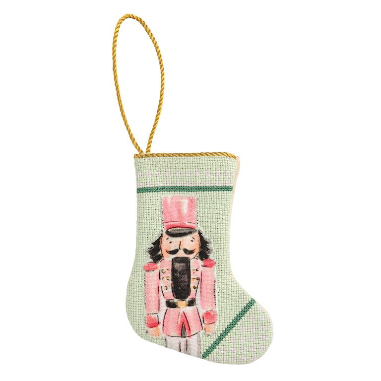 Mini Nutcracker Needlepoint Stockings