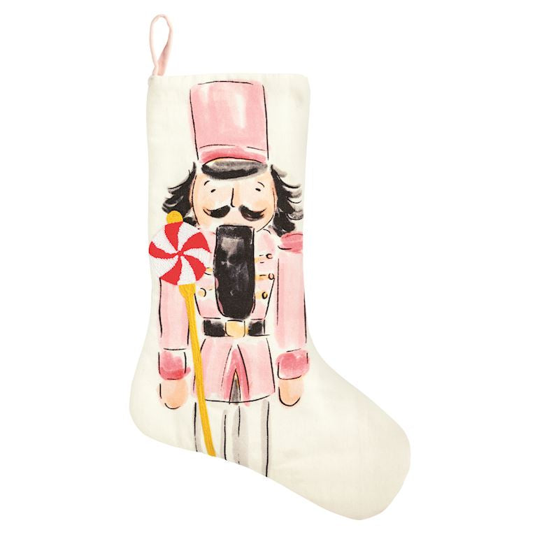 Nutcracker Embroidered Stocking