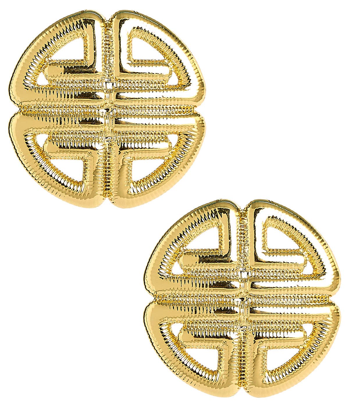 Greek Gold Key Stud - Earrings