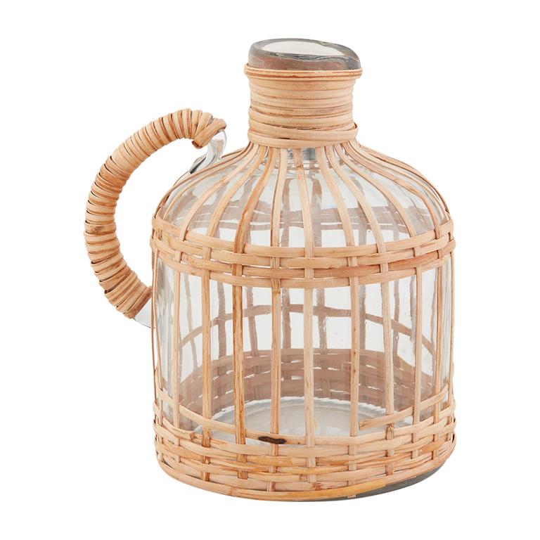 Rattan Pitcher Vase