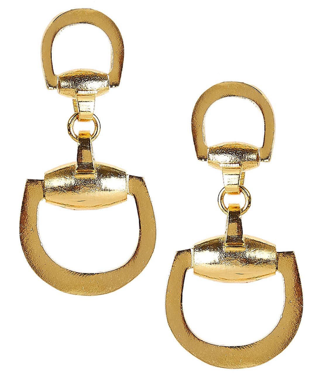 Horsebit Snaffle - Gold Earrings