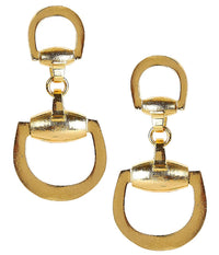Horsebit Snaffle - Gold Earrings