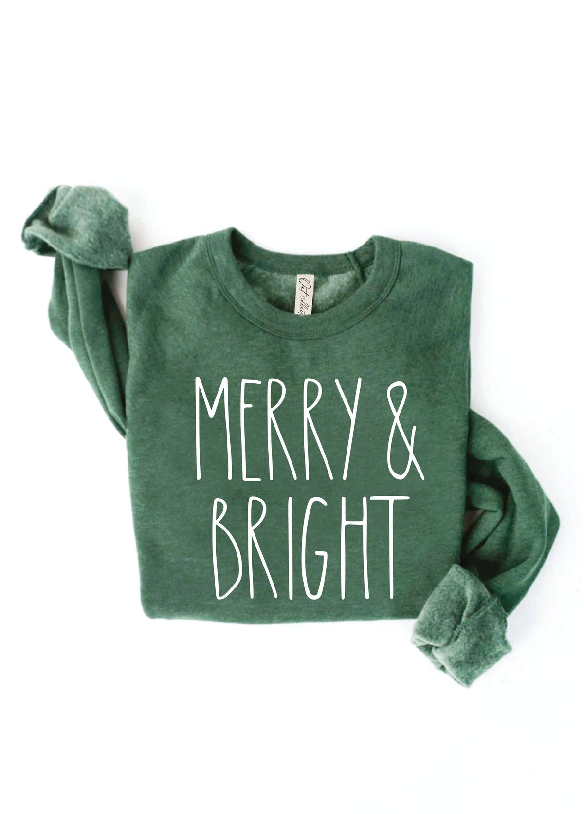 MERRY AND BRIGHT Graphic Sweatshirt