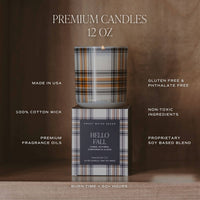 Hello Fall 12 oz Boxed Soy Candle