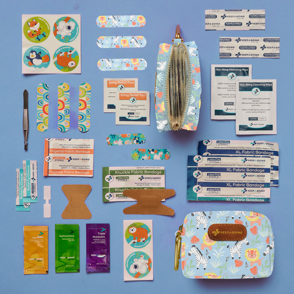 First Aid "Loaded" MiniKit (60 pcs) - Safari Tots