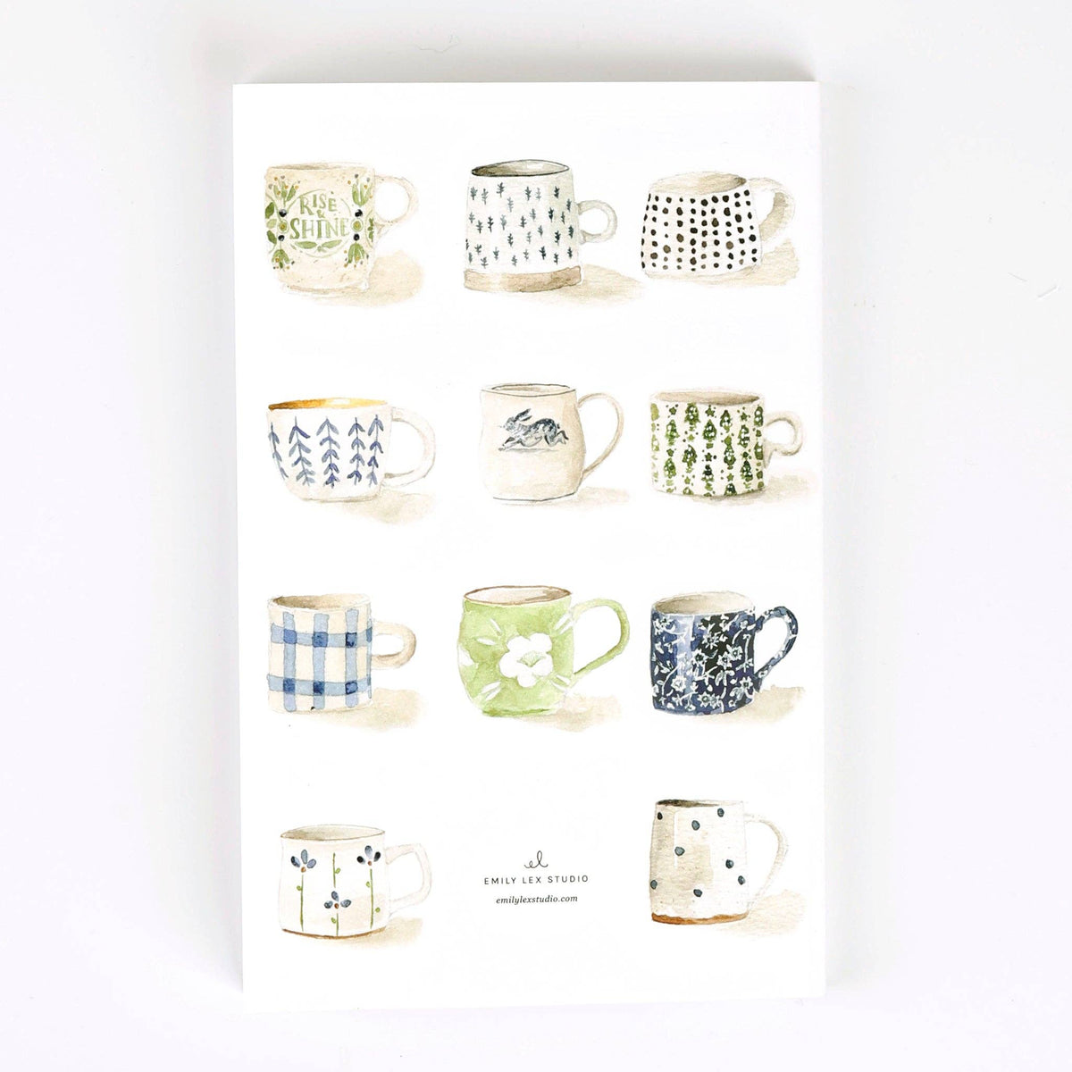 Softtouch Cover Notebook with Original Watercolor Artwork