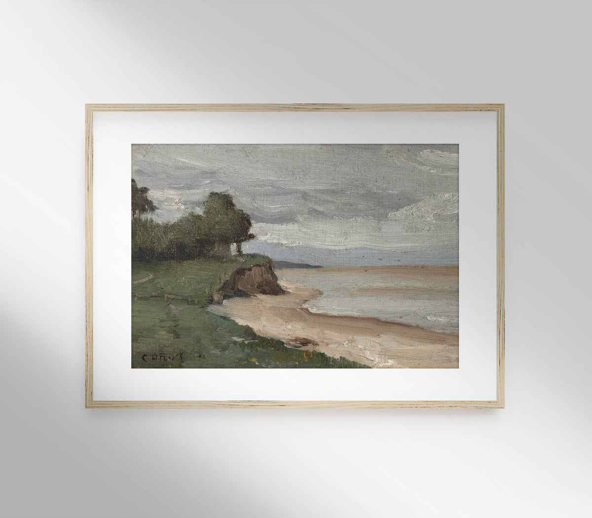 Vintage Landscape Coast Painting Art Print