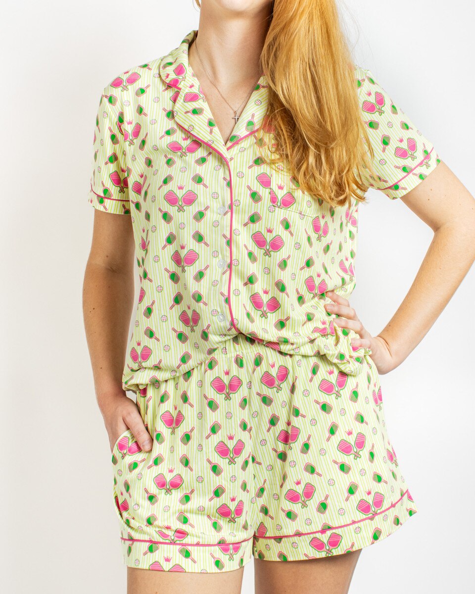 Pickleballer Shirt/Shorts Pajama Set