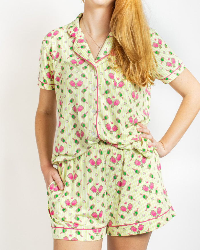 Pickleballer Shirt/Shorts Pajama Set