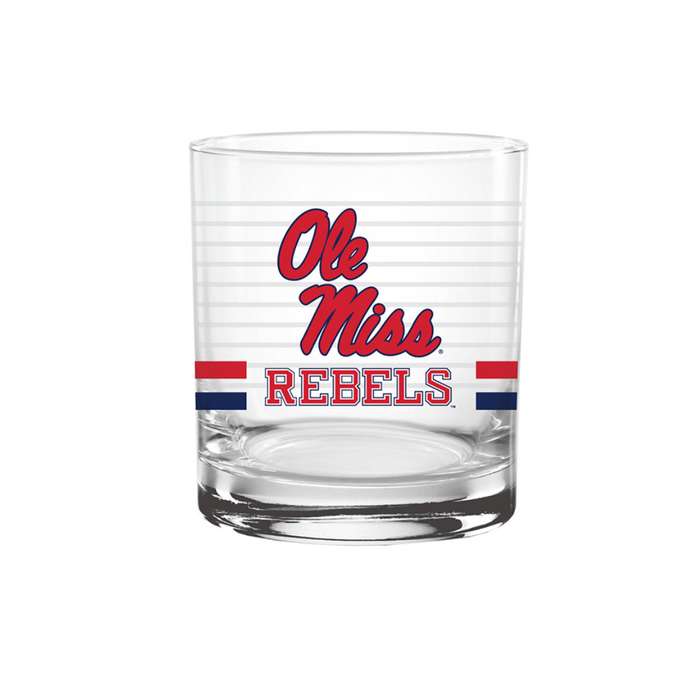 Ole Miss Rebels Rocks Glass