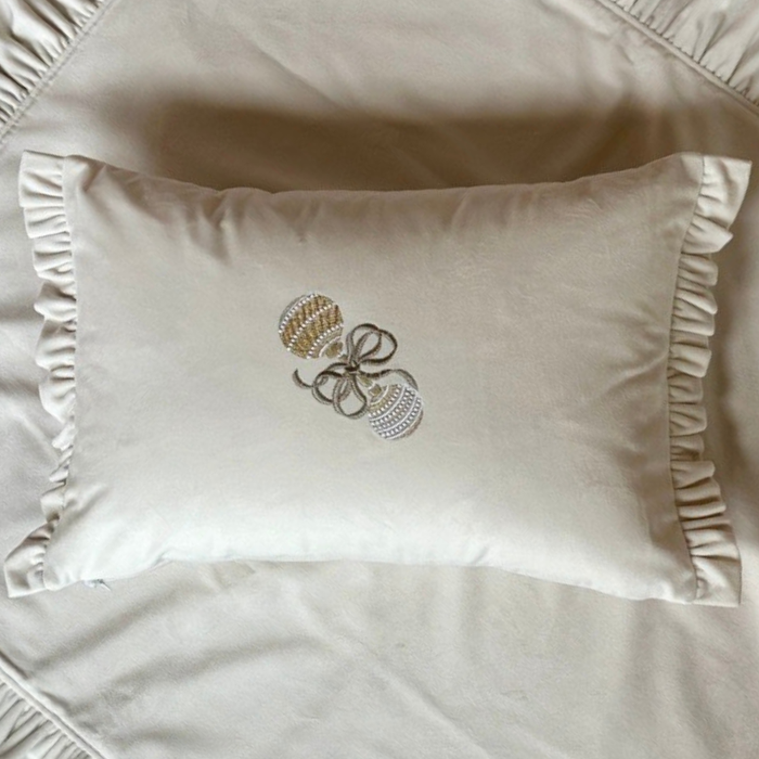 Baby Rattle Velvet Pillow
