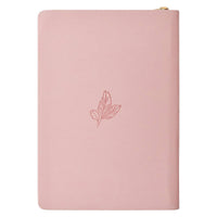 Journal Classic Zip Pink He Will Cover You Ps. 91:4