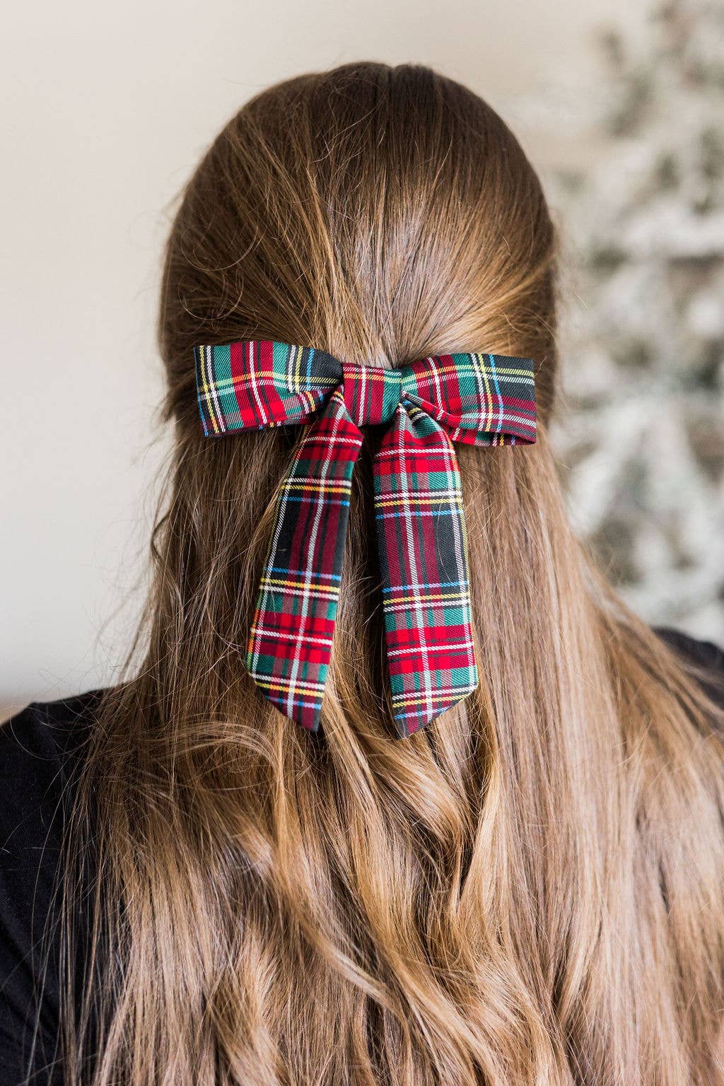 Tartan Christmas Plaid Hair Bow Barrette | Emily Bow