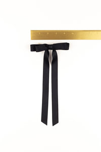 Grace & Grandeur Micro Alice Satin Bow Barrette