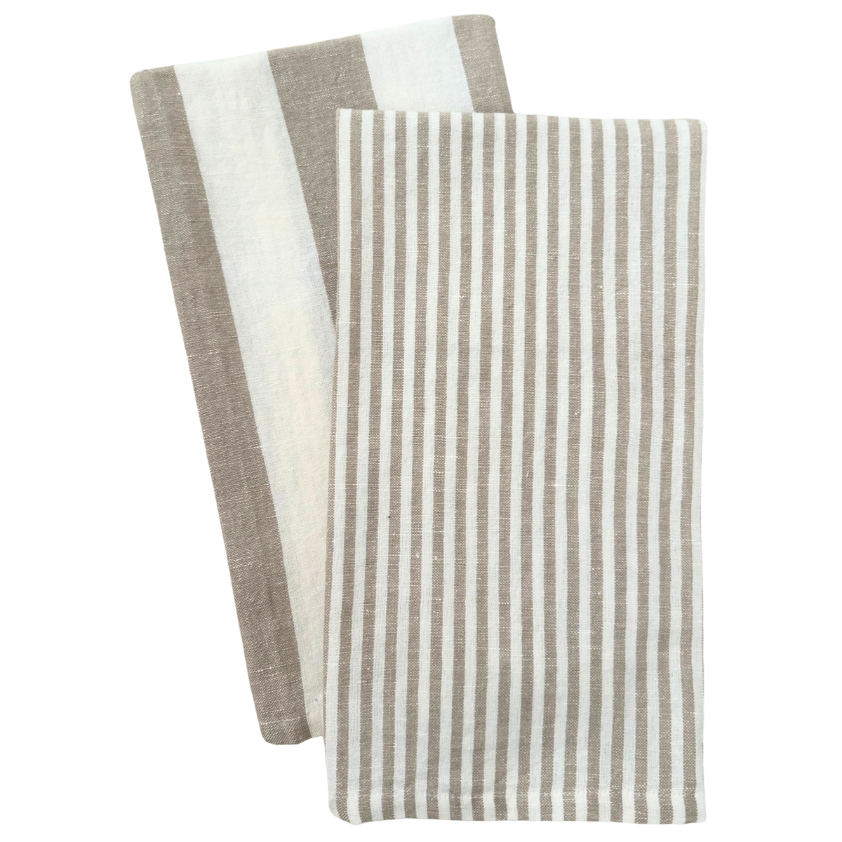 Stripe Tea Towel Set - Tan