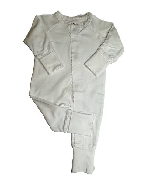 Picot Trim Footie - Magnetic Closure -  3 Month