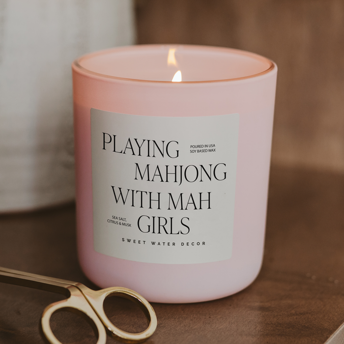 Playing Mahjong with Mah Girls 15 oz Soy Candle