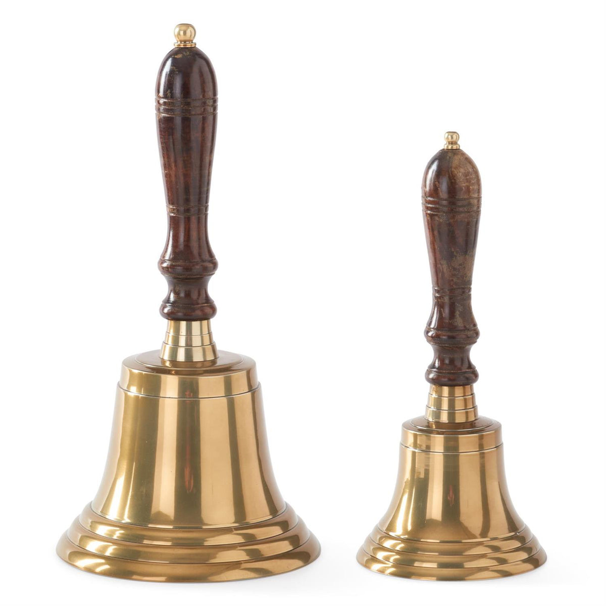 Brass Hand Bells with Wooden Handles