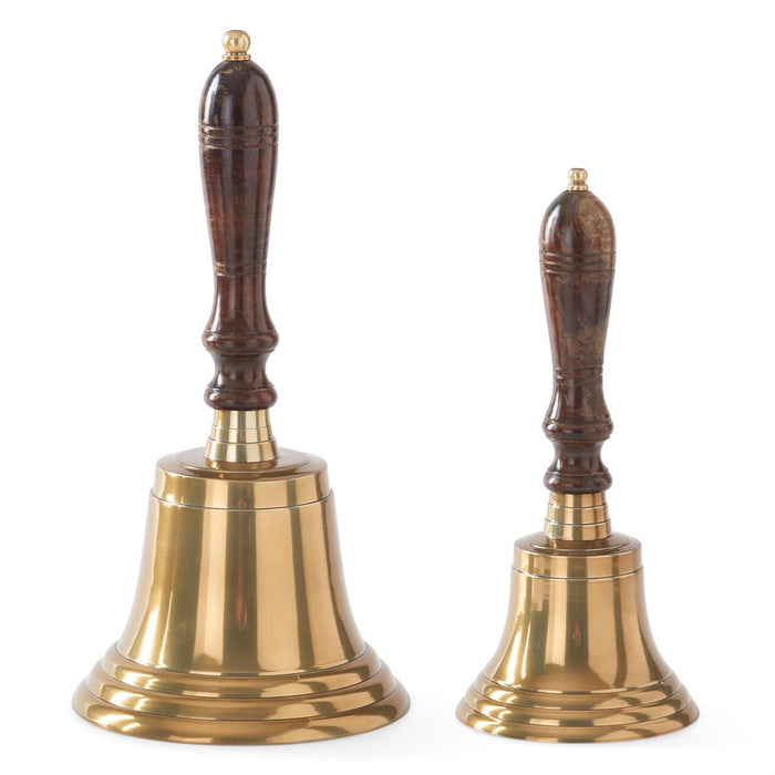 Brass Hand Bells with Wooden Handles