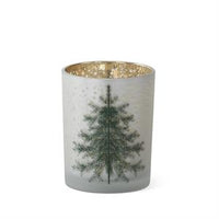 White Frosted Christmas Trees Containers