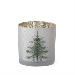White Frosted Christmas Trees Containers