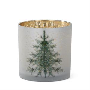 White Frosted Christmas Trees Containers