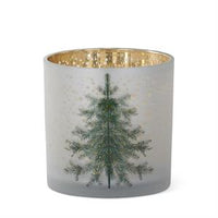 White Frosted Christmas Trees Containers