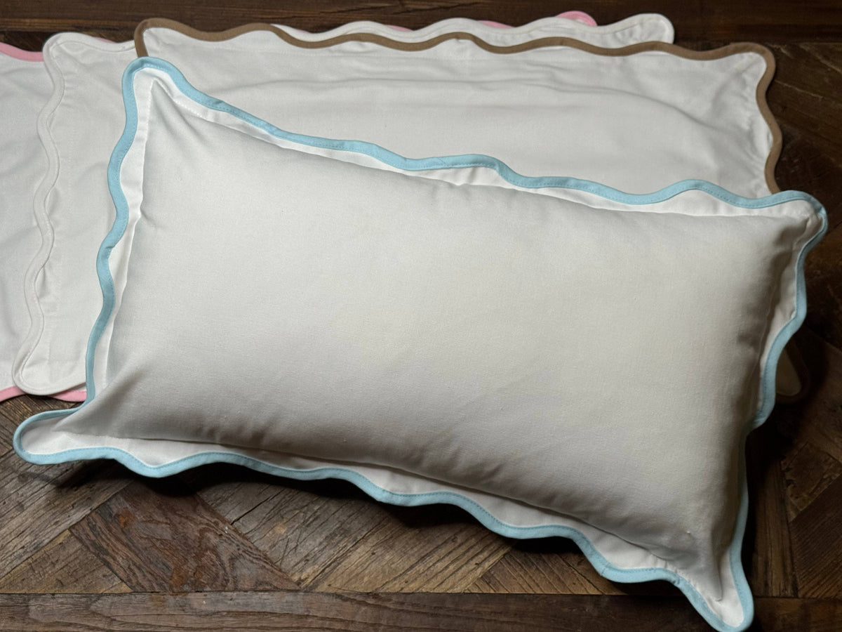 Scallop Pillow Covers - 12" x 20"