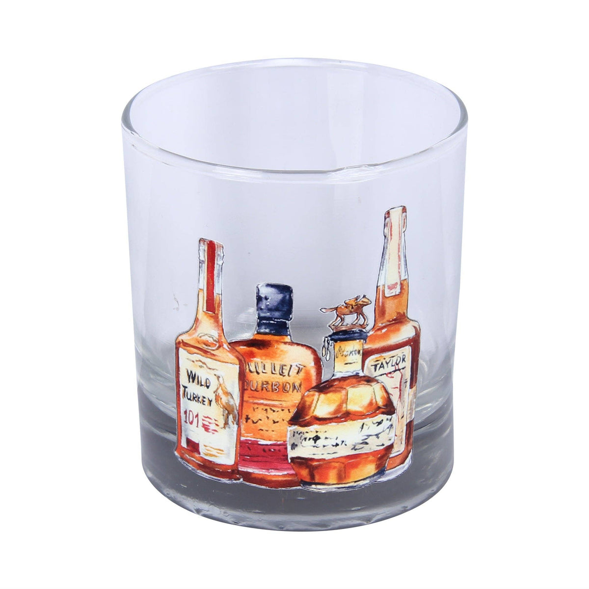 Bourbon Bottles V2 Rocks Glass