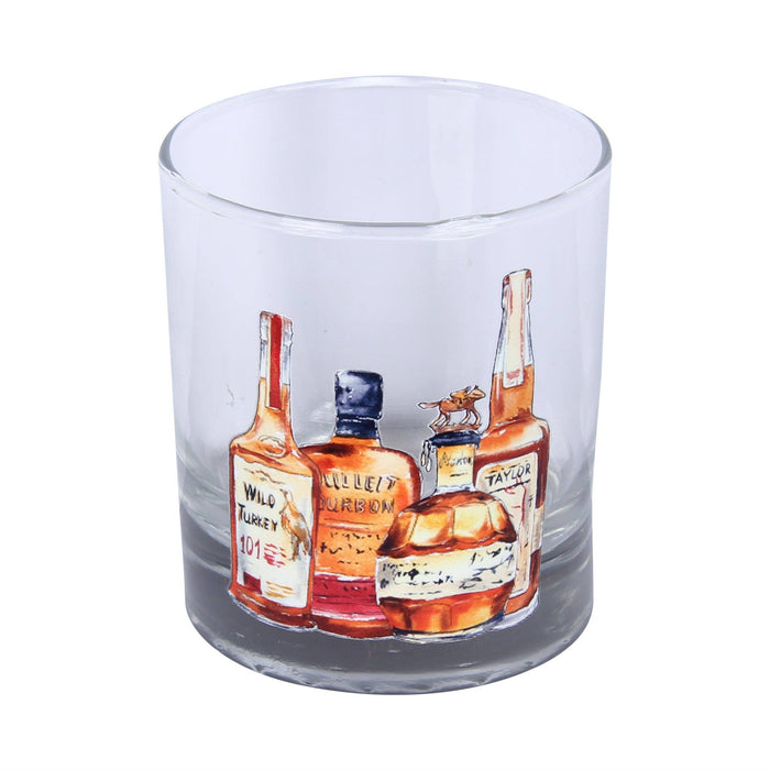 Bourbon Bottles V2 Rocks Glass