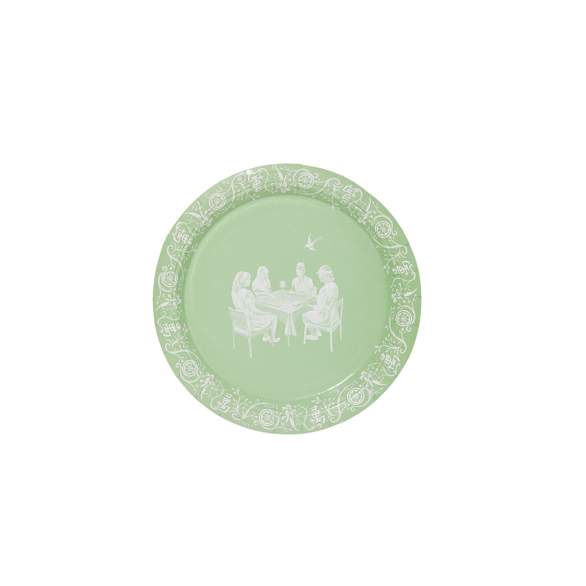 Mahjong Inspired Mini Paper Plates - 50 pack