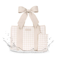 Case-Mate Latte Gingham Bow Jelly Tote Bag