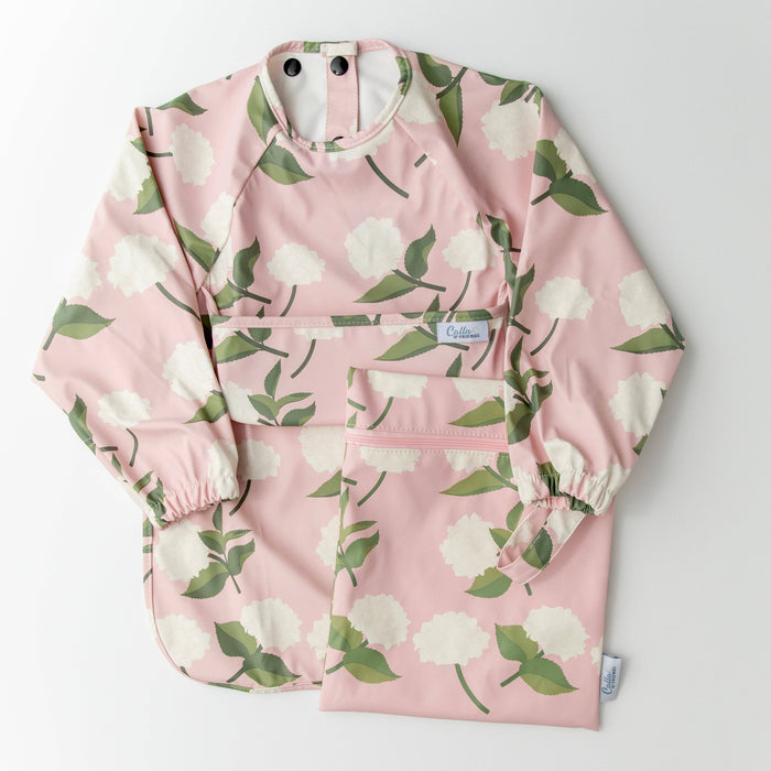 The Grayson Long Sleeve Bib - Hydrangeas