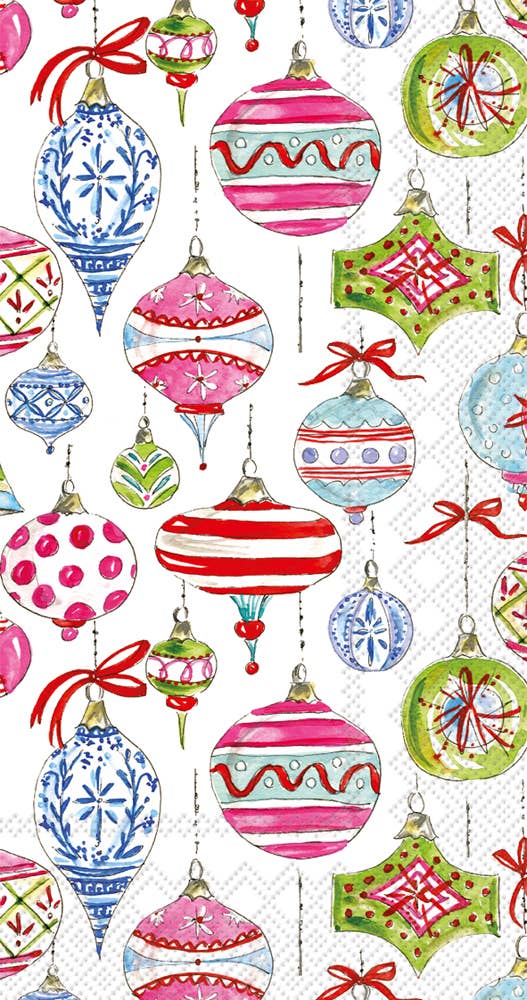 Paper Napkins - Merry Vintage Ornaments
