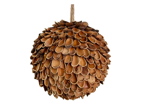 Nut Shell Textured Ball Ornament