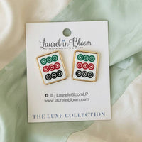 Lucky Winds Dot Mahjong Studs