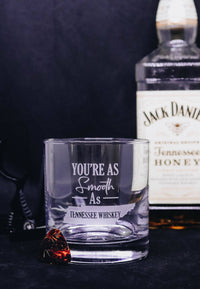 Smooth as Tennessee Whiskey Rocks Glass