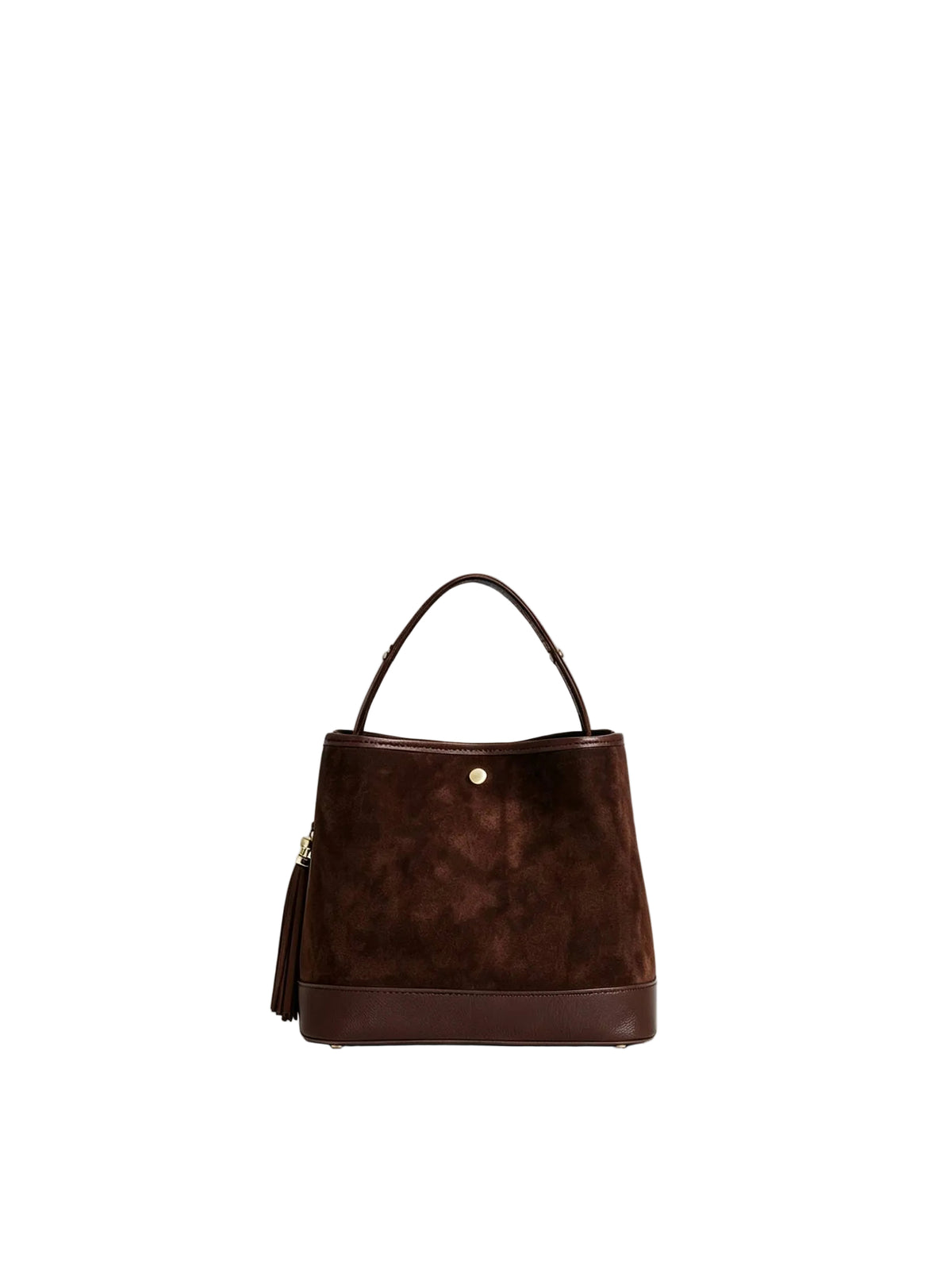 Suede Bucket Bag - Espresso