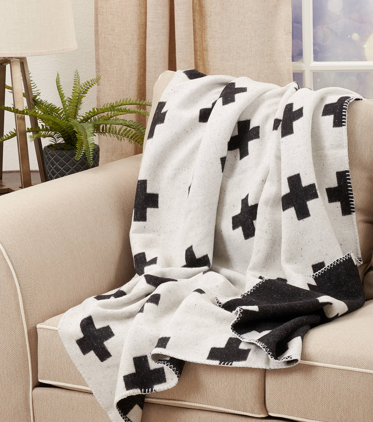 Reversible Plus Sign Throw